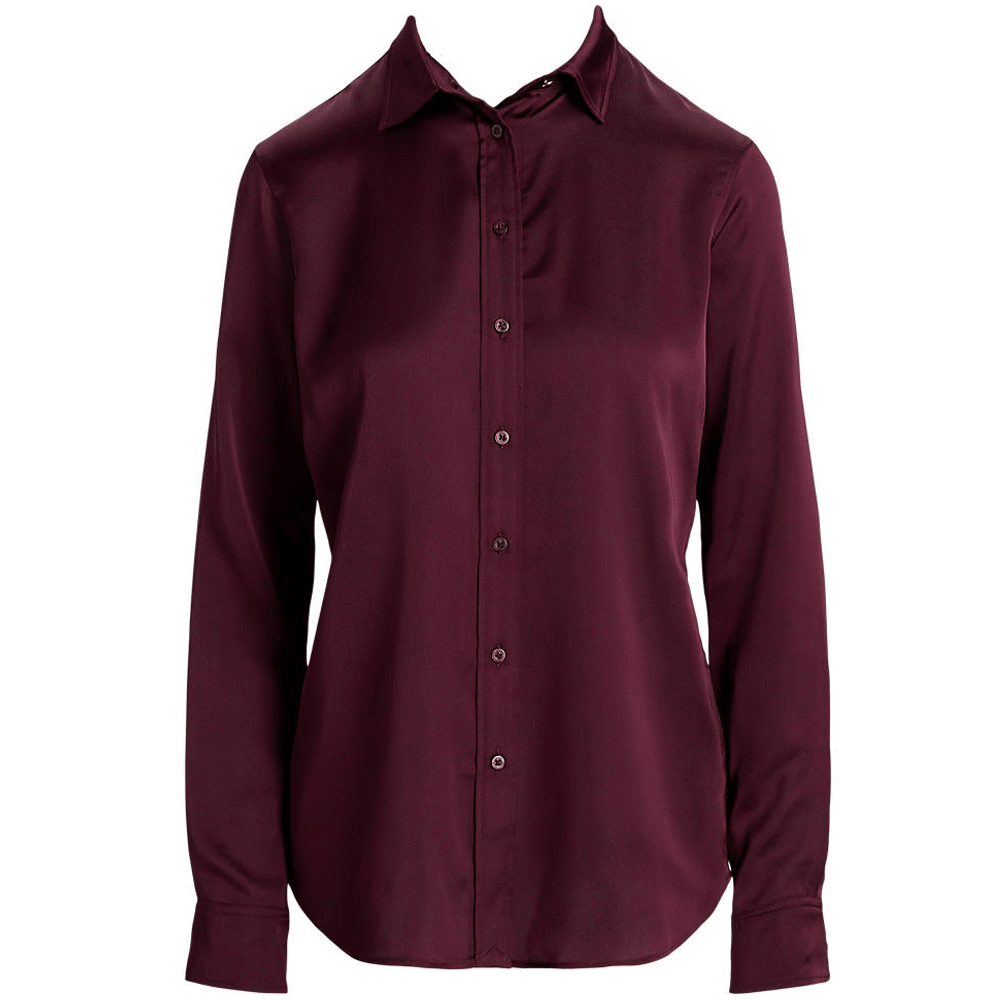 Lauren Ralph Lauren Classic Fit Satin Charmeuse Shirt